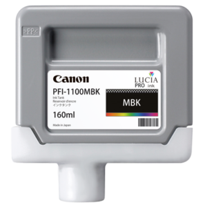 Cartus Cerneala Original Canon Matte Black, PFI-1100MBK, pentru IPF PRO-2000|PRO-4000|PRO-6000, 160ml, incl.TV 0.15 RON,NOPP, "0849C001AA"