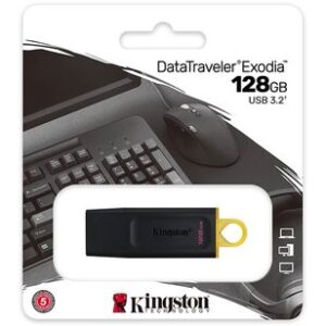 Memorie USB 3.2 / 3.1 / 3.0 / 2.0 Kingston, 128GB, DataTraveler, Black "PD KGT USB 128GB-BK"
