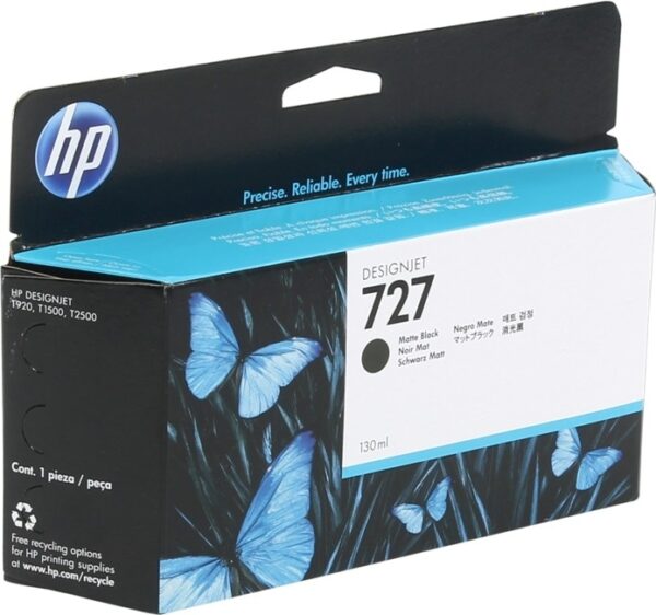 Cartus Cerneala Original HP Matte Black, nr.727, pentru DesignJet T1500|T1530|T2500|T2530|T920, 130ml, , "B3P22A" Cartus Cerneala Original HP Matte Black, nr.727, pentru DesignJet T1500|T1530|T2500|T2530|T920, 130ml, , "B3P22A"