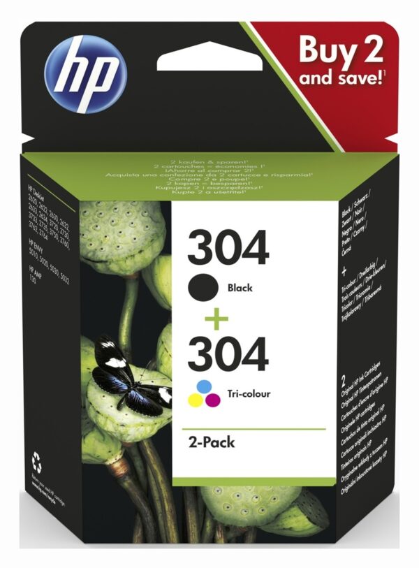 Combo-Pack Original HP , nr.304, pentru Deskjet 2620|2630|2632|3750|3760, , "3JB05AE" Combo-Pack Original HP , nr.304, pentru Deskjet 2620|2630|2632|3750|3760, , "3JB05AE"