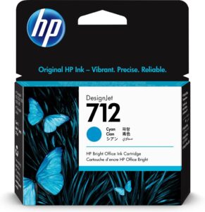 Cartus cerneala Original HP Cyan, nr.712, pentru DesignJet Studio 24|Studio 36|T230|T250|T630|T650, 38ml, , "3ED67A"
