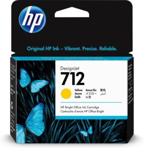 Cartus cerneala Original HP Yellow, nr.712, pentru DesignJet Studio 24|Studio 36|T230|T250|T630|T650, 38ml, , "3ED69A"