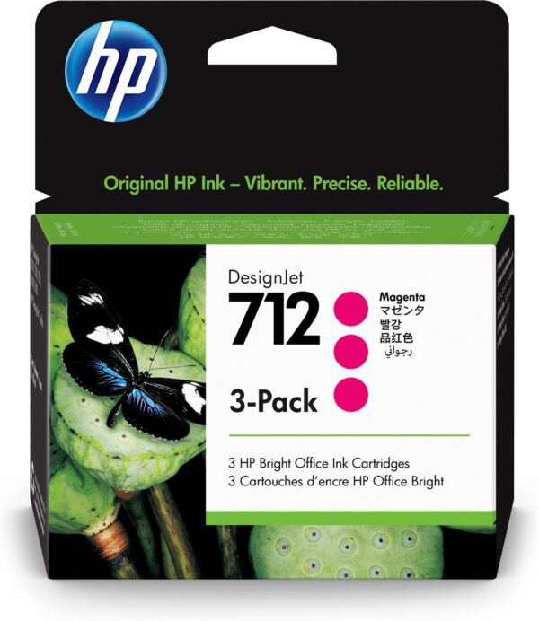 Tri-Pack Original HP Magenta, nr.712, pentru DesignJet Studio 24|Studio 36|T230|T250|T630|T650, 29ml, , "3ED78A" Tri-Pack Original HP Magenta, nr.712, pentru DesignJet Studio 24|Studio 36|T230|T250|T630|T650, 29ml, , "3ED78A"