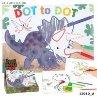 Carte de colorat Dot to Dot Dino World