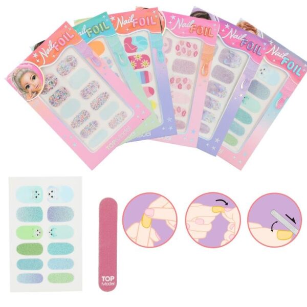 Set 12 unghii autocolante Beauty and Me Top Model