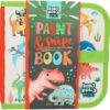 Carte de colorat textilă cu 6 carioci Dino World