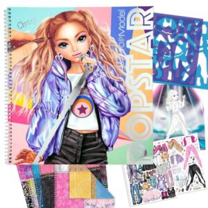 Carte de colorat Top Model Popstar