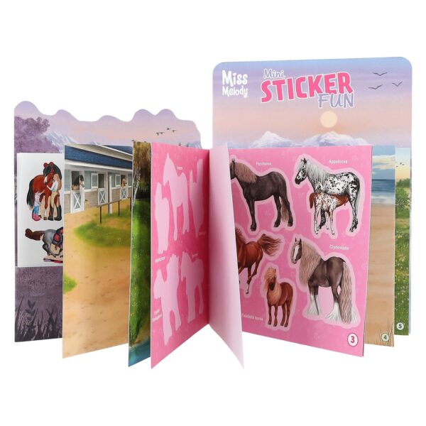 Carte mini cu stickere Fun Miss Melody