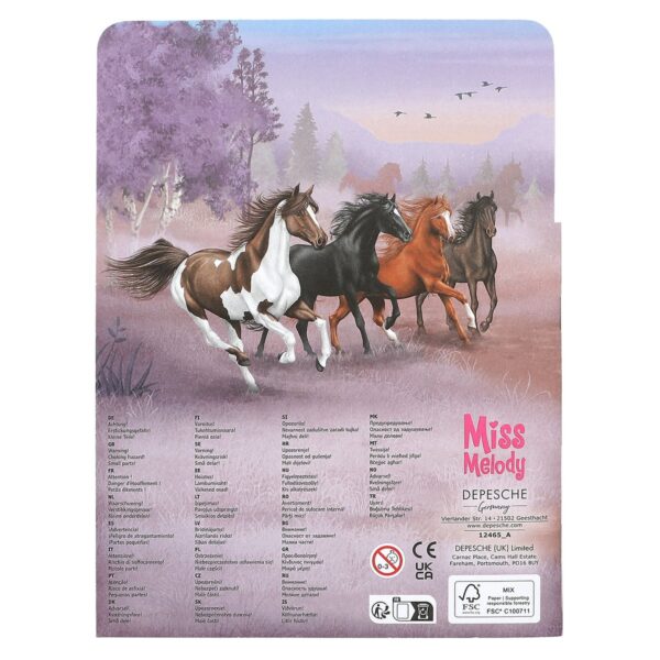 Carte mini cu stickere Fun Miss Melody