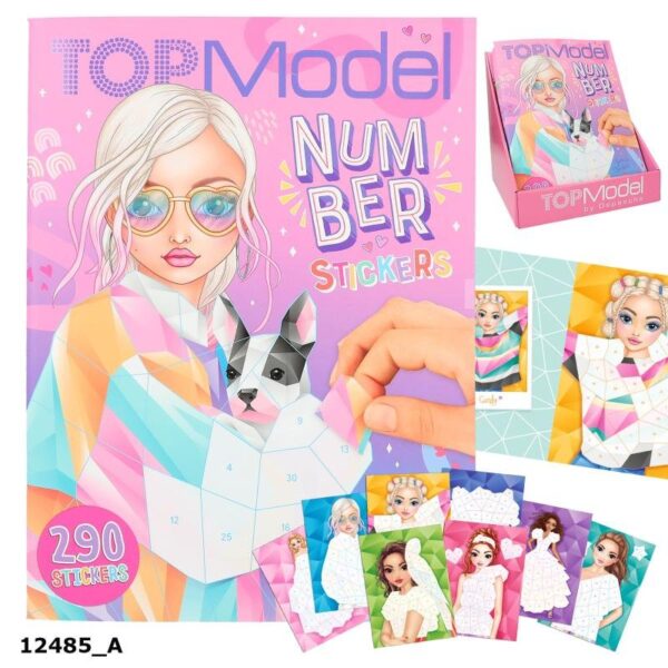 Carte cu stickere Numere Top Model Carte cu stickere Numere Top Model