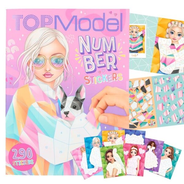 Carte cu stickere Numere Top Model Carte cu stickere Numere Top Model