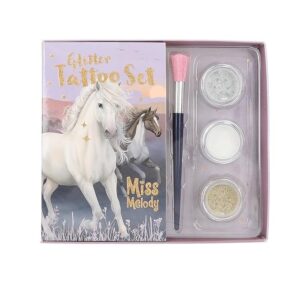 Set tatuaje cu sclipici Horses Miss Melody