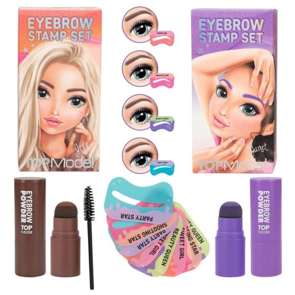 Set pentru sprâncene cu 4 șabloane Beauty and Me Top Model