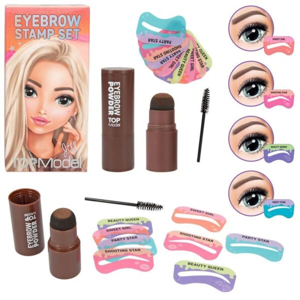 Set pentru sprâncene cu 4 șabloane Beauty and Me Top Model