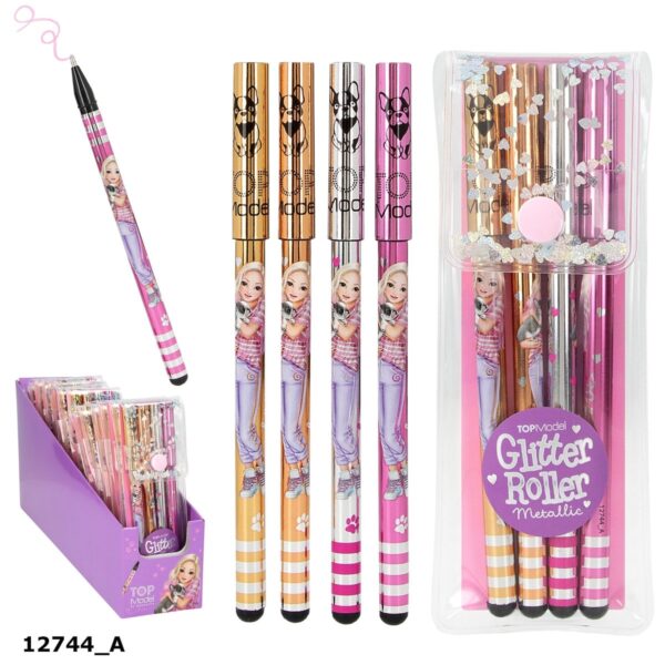 Set 4 pixuri gel metalice Top Model Set 4 pixuri gel metalice Top Model