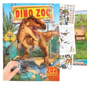 Carte cu stickere Creează grădina zoo Dino World