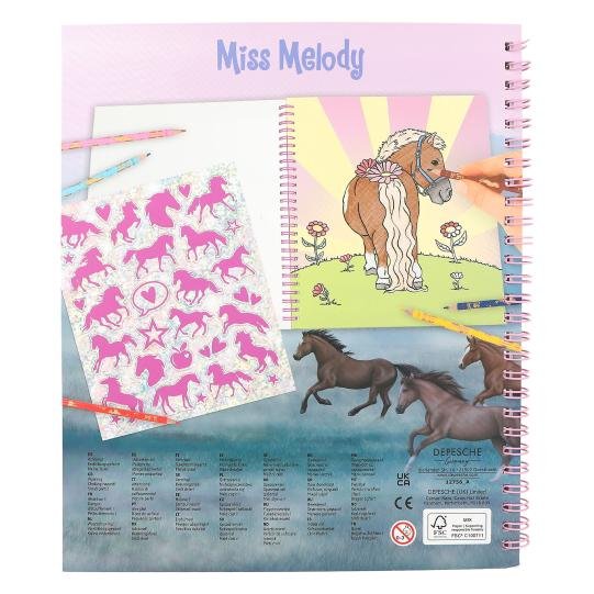 Carte de creativitate cu paiete Miss Melody