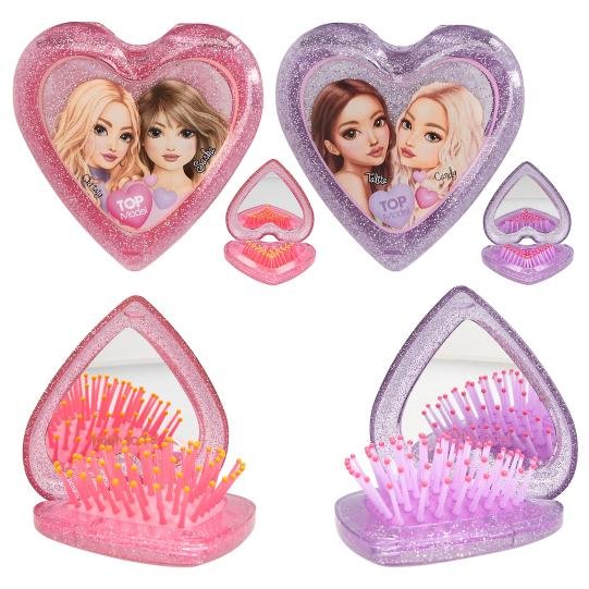 Perie de păr pliabilă inimă Beauty & Me Top Model