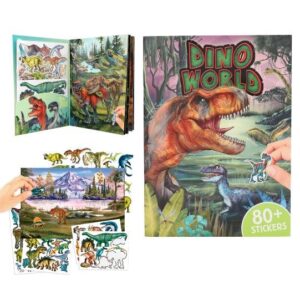 Dino World Carte cu stickere Puffy