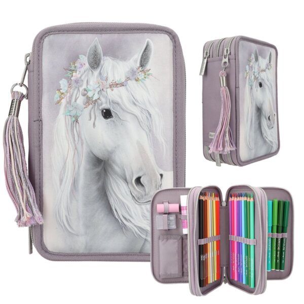 Penar echipat, Miss Melody Fantasy Horses, Depesche, mov deschis, 20x13x7.5cm