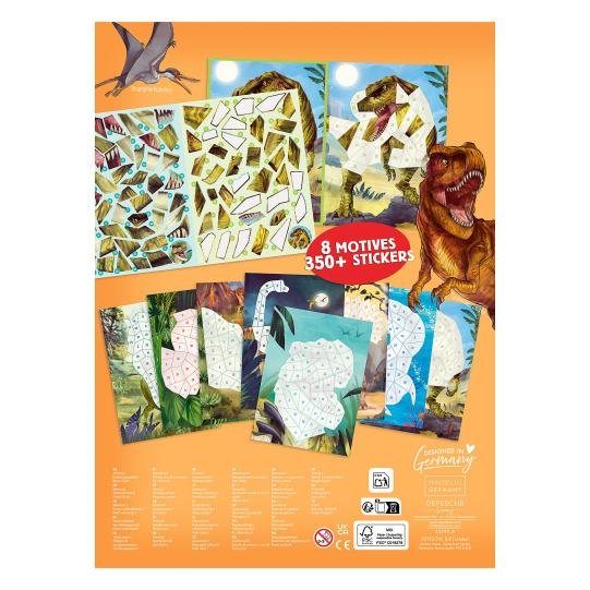 Carte cu numere și stickere Dino World