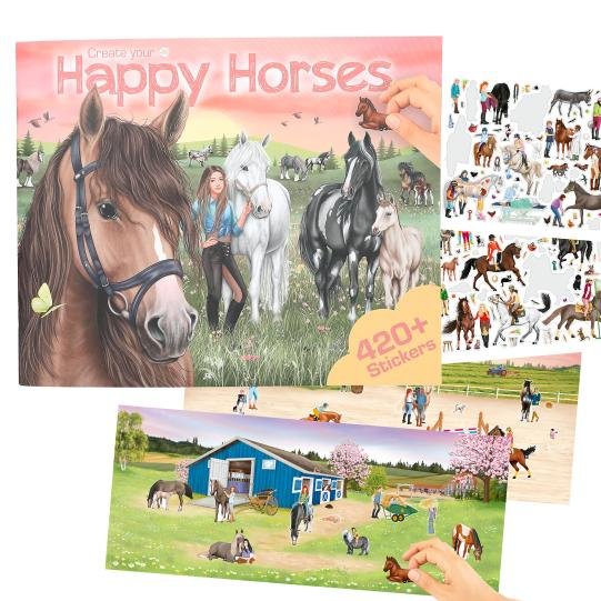 Carte de creativitate Miss Melody Horses