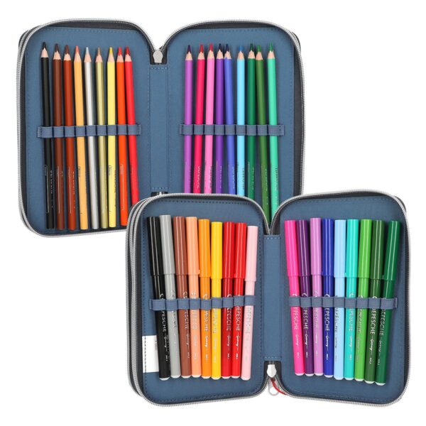 Penar echipat Depesche Police, cu lumini, 3 fermoare, multicolor, 20x13x7,5cm