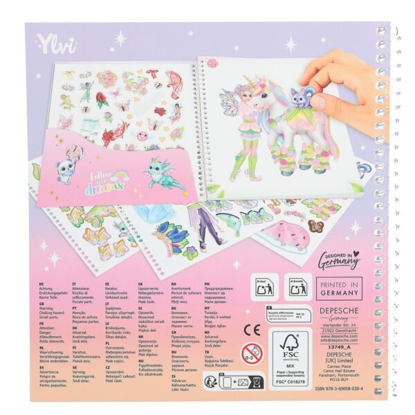 Carte cu stickere Dress Me Up Ylvi