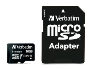 MEMORIE microSD CARD VERBATIM 16GB CLASA 10, ADAPTOR INCLUS "44082"