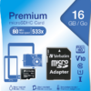 MEMORIE microSD CARD VERBATIM 16GB CLASA 10, ADAPTOR INCLUS "44082" MEMORIE microSD CARD VERBATIM 16GB CLASA 10, ADAPTOR INCLUS "44082"