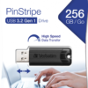 MEMORIE USB VERBATIM PINSTRIPE 256GB USB 3.0 NEGRU "49320"