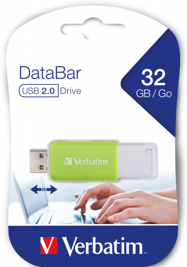 MEMORIE USB VERBATIM DATABAR 32GB USB 2.0 VERDE "49454"