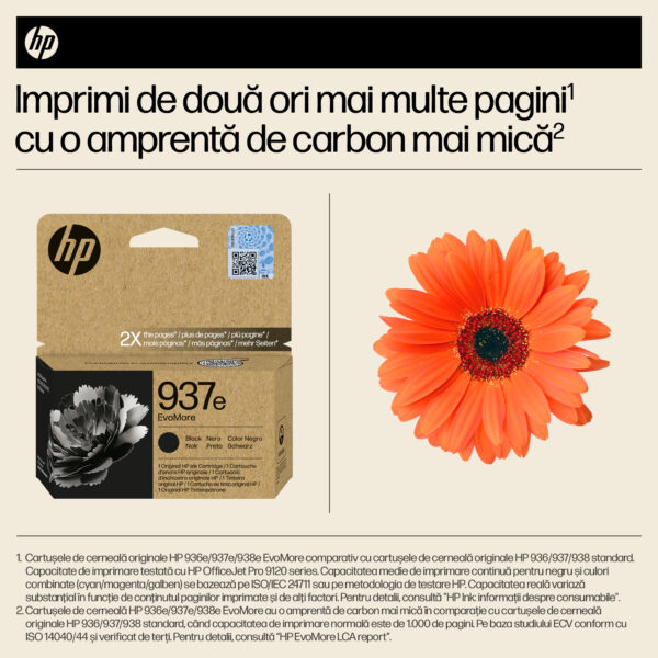 Cartus Cerneala Original HP Black, nr.937e, pentru OJ PRO 9110|9120|9130|9720|9730, 2.5K, incl.TV 0.8 lei)"4S6W9NE" Cartus Cerneala Original HP Black, nr.937e, pentru OJ PRO 9110|9120|9130|9720|9730, 2.5K, incl.TV 0.8 lei)"4S6W9NE"