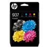 Combo-Pack Original HP CMYK, nr.937, pentru OJ PRO 9110|9120|9130|9720|9730, 3x0.8K,1.25K, incl.TV 0.8 lei)"6C400NE"