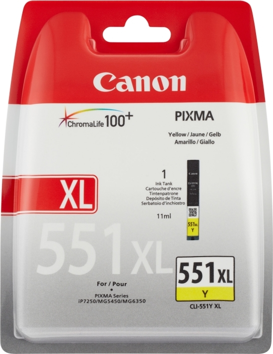 Cartus Cerneala Original Canon Yellow, CLI-551XLY, pentru Pixma IP-7250|8750|IX-6850|MG-5450|5550|5650|6350|6450|6650|7150|7550|MX-725|925, 11ml, , "BS6446B001AA" Cartus Cerneala Original Canon Yellow, CLI-551XLY, pentru Pixma IP-7250|8750|IX-6850|MG-5450|5550|5650|6350|6450|6650|7150|7550|MX-725|925, 11ml, , "BS6446B001AA"
