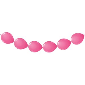 Ghirlandă cu 8 baloane din latex roz, 3 m, Folat