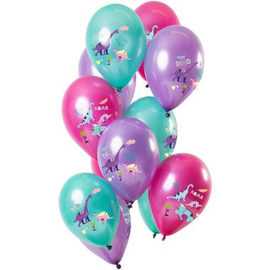 Set 12 baloane din latex Dinozaur 33 cm Folat