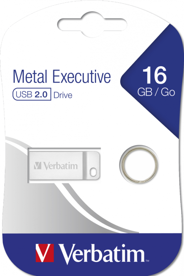MEMORIE USB VERBATIM METAL EXECUTIVE 16GB USB 2.0 ARGINTIU "98748"