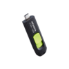 MEMORIE USB Type-C 3.2 ADATA 32 GB, retractabila, carcasa plastic, negru / verde "ACHO-UC300-32G-RBK/GN"