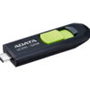 MEMORIE USB Type-C 3.2 ADATA 64 GB, retractabila, carcasa plastic, negru / verde "ACHO-UC300-64G-RBK/GN"