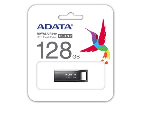 MEMORIE USB 3.2 ADATA UR340 128GB BLACK METALIC, "AROY-UR340-128GBK"