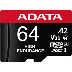 CARD MicroSD ADATA, 64 GB, MicroSDXC, clasa 10, standard UHS-I U3, "AUSDX64GUI3V30SHA2"