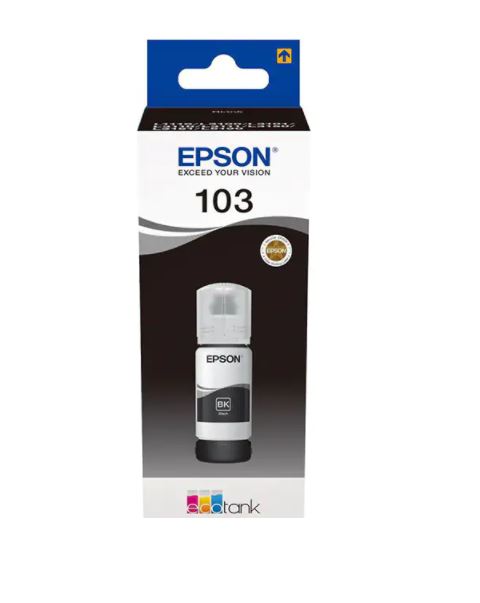 Cartus Cerneala Original Epson Black, nr.103, pentru L1110|L3110|L3110|L3150|L3151|L3156|L3160|L5190|L3210|L3250|L3260, 65ml, incl.TV 0.15 RON, "C13T00S14A"(RAPO) Cartus Cerneala Original Epson Black, nr.103, pentru L1110|L3110|L3110|L3150|L3151|L3156|L3160|L5190|L3210|L3250|L3260, 65ml, incl.TV 0.15 RON, "C13T00S14A"(RAPO)