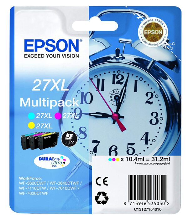 Combo-Pack Original Epson CMY, nr.27XL, pentru WorkForce WF-7110|WF-7610, , , "C13T27154012"(RAPO)