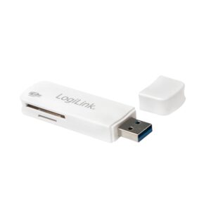 CARD READER extern LOGILINK, interfata USB 3.0, citeste/scrie: SD, micro SD; plastic, alb "CR0034A"