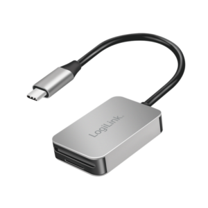 CARD READER extern LOGILINK, interfata USB Type C, citeste/scrie: SD / micro SD; aluminiu, gri, "CR0050"