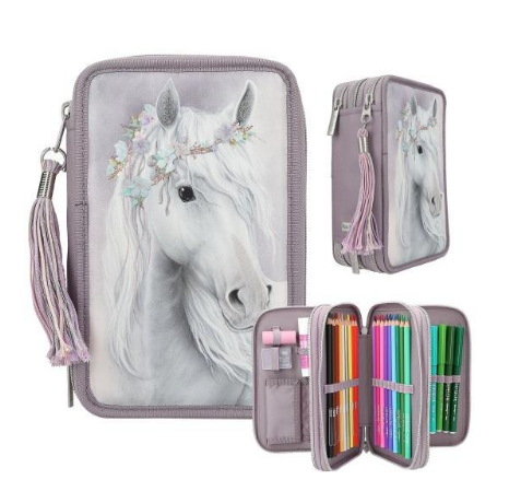 Penar echipat, Miss Melody Fantasy Horses, Depesche, mov deschis, 20x13x7.5cm
