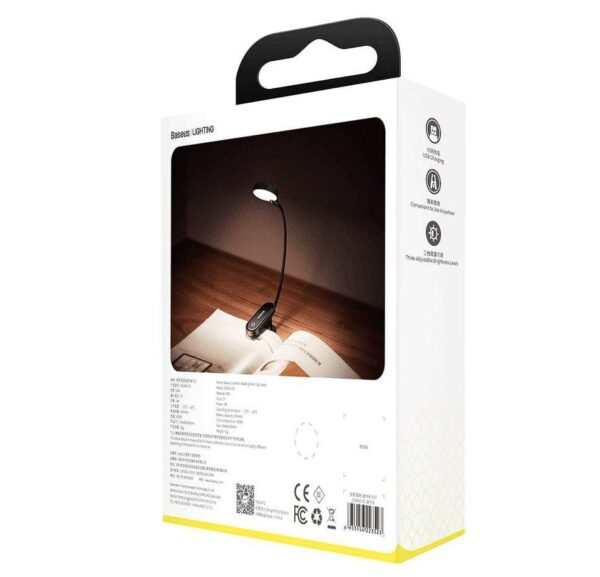 LAMPA pentru citit Baseus Comfort, LED, 3 trepte intensitate luminoasa, acumulator 400mAh, culoare 4000k "DGRAD-0G" 45507218 (include timbru verde 0.18 lei) - 6953156223523 LAMPA pentru citit Baseus Comfort, LED, 3 trepte intensitate luminoasa, acumulator 400mAh, culoare 4000k "DGRAD-0G" 45507218 (include timbru verde 0.18 lei) - 6953156223523