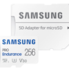 SAMSUNG PRO Endurance microSD Class10 256GB incl adapter R100/W30 up to 140160 hours, "MB-MJ256KA/EU"