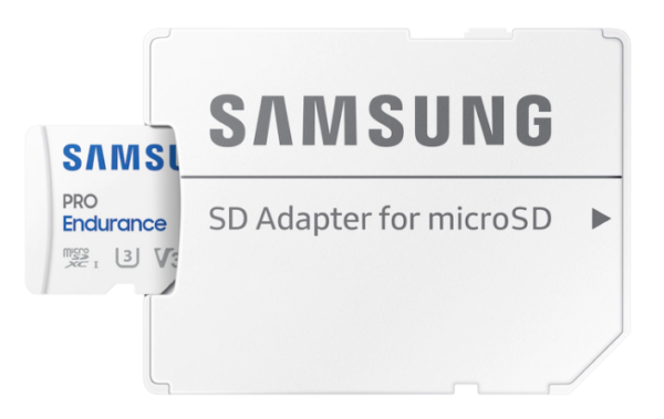 SAMSUNG PRO Endurance microSD Class10 256GB incl adapter R100/W30 up to 140160 hours, "MB-MJ256KA/EU"
